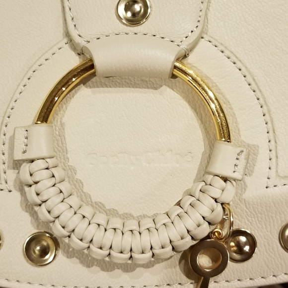 See By Chloe Light Beige Hana Studded Handbag - Picture 7 of 8